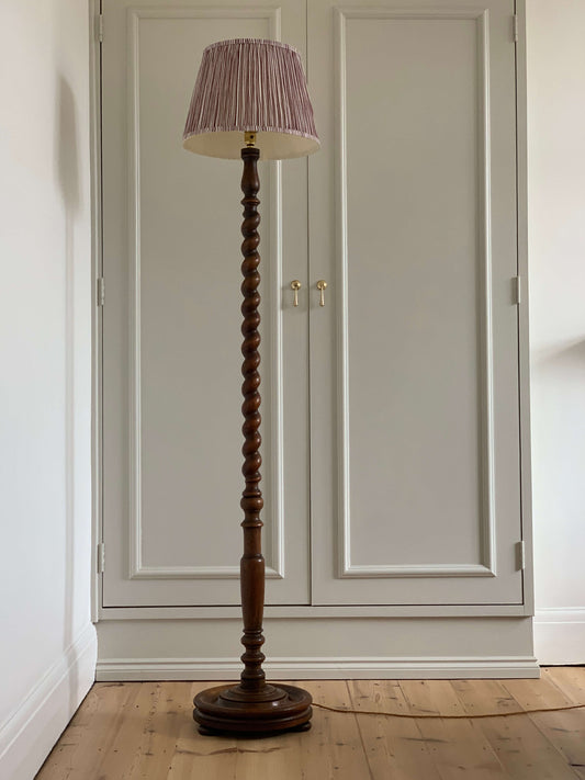 Antique tall barley twist floor lamp