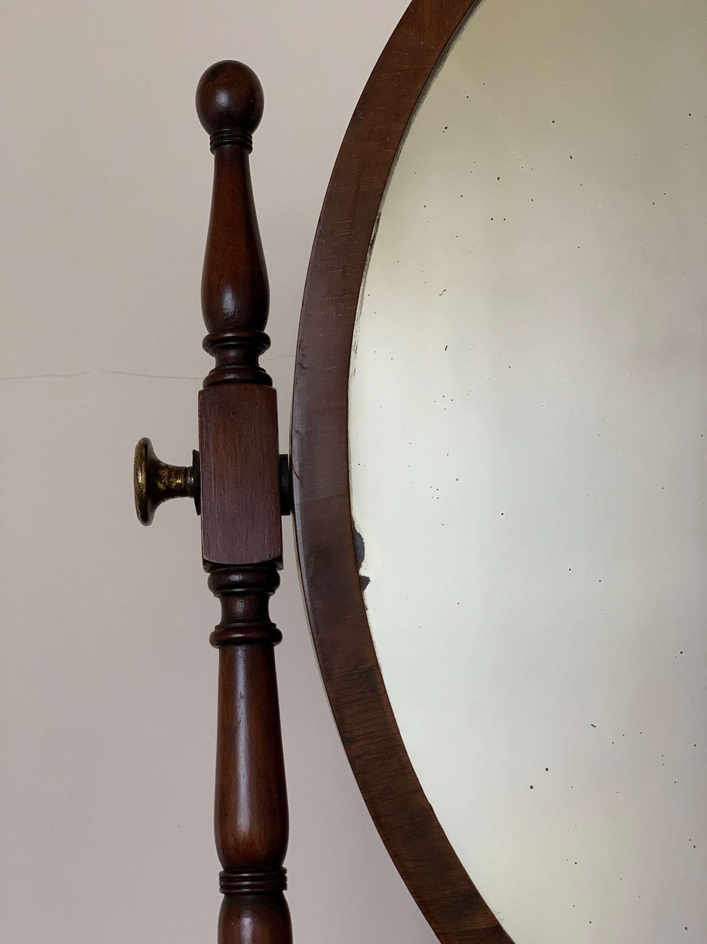Antique oval dressing table mirror