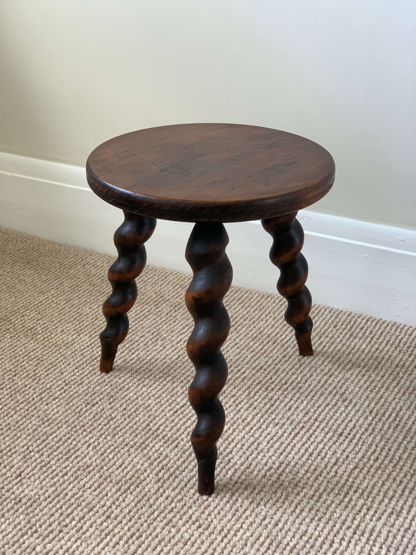 French vintage twisted stool