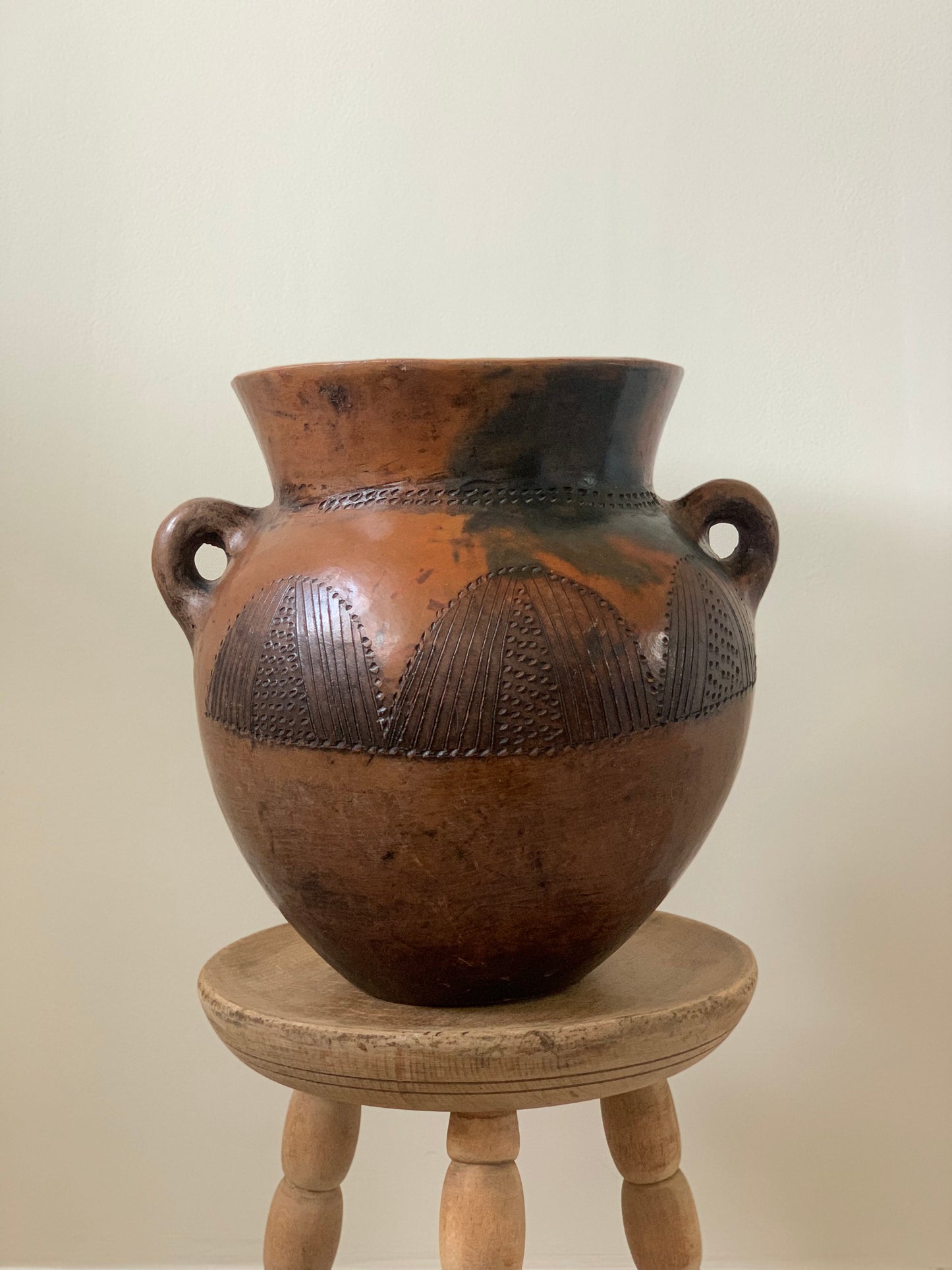 Large vintage stoneware vase