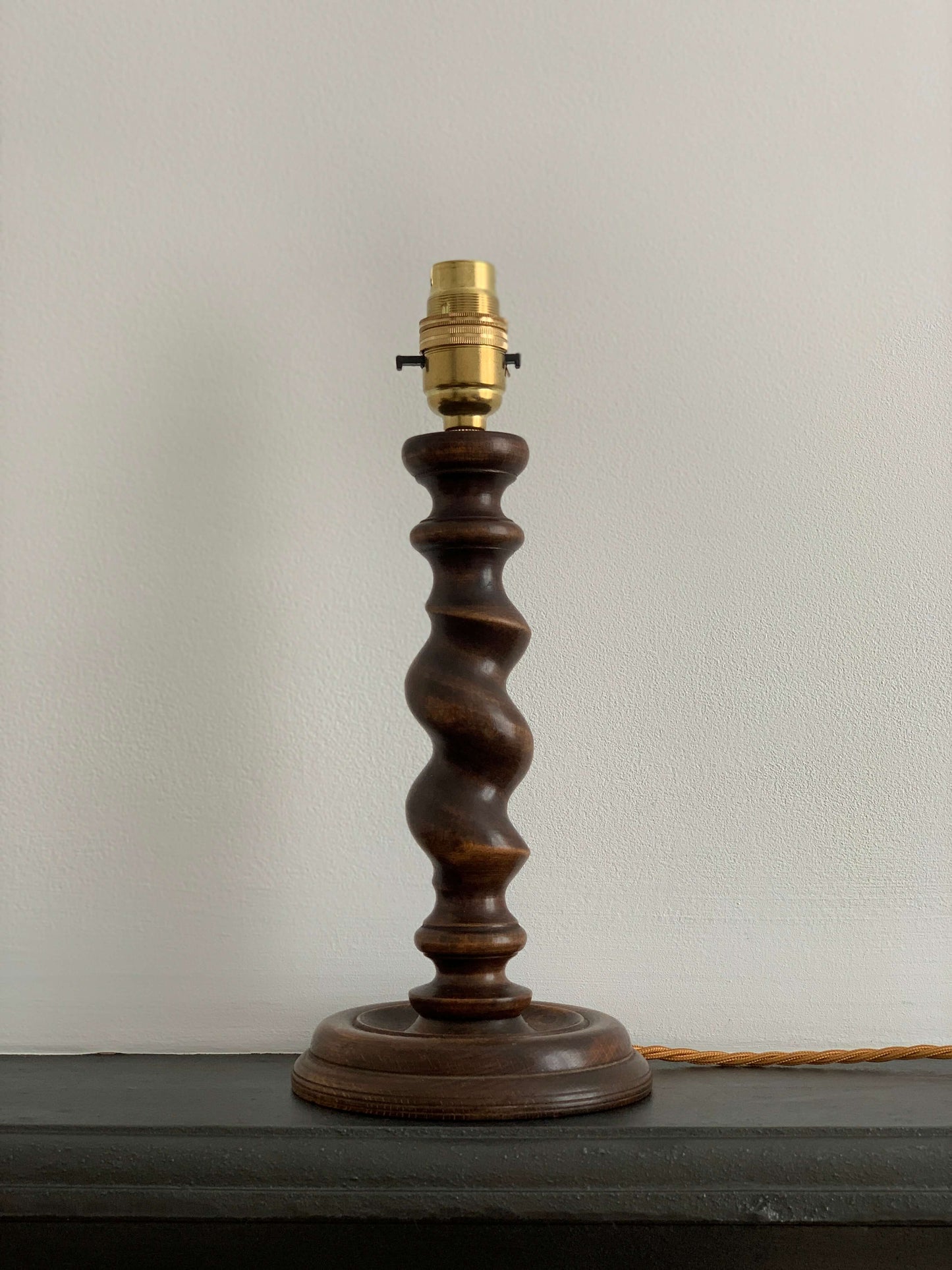 French antique barley twisted table lamp