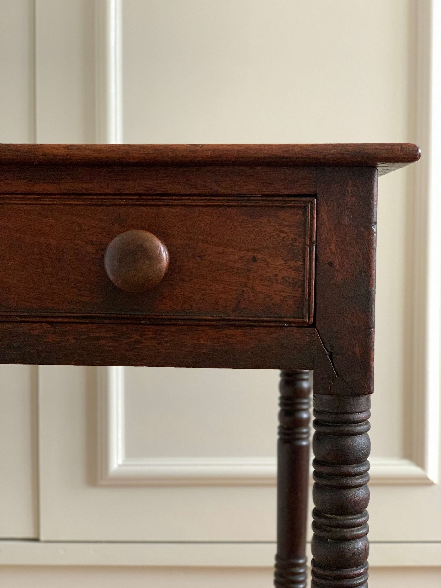 Antique console table with drawer