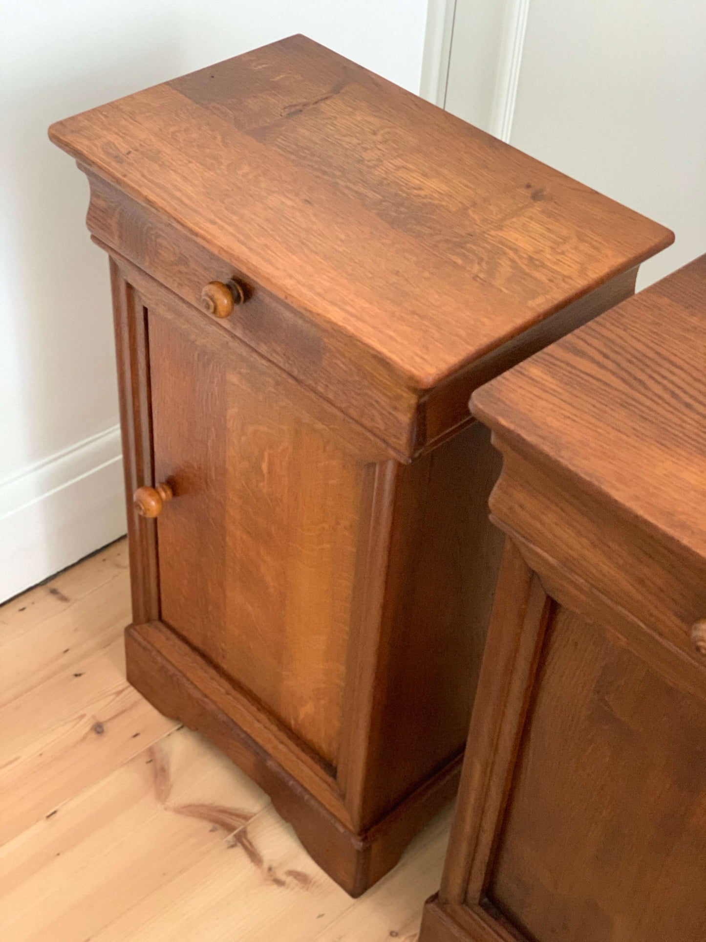 Pair of French antique bedside tables