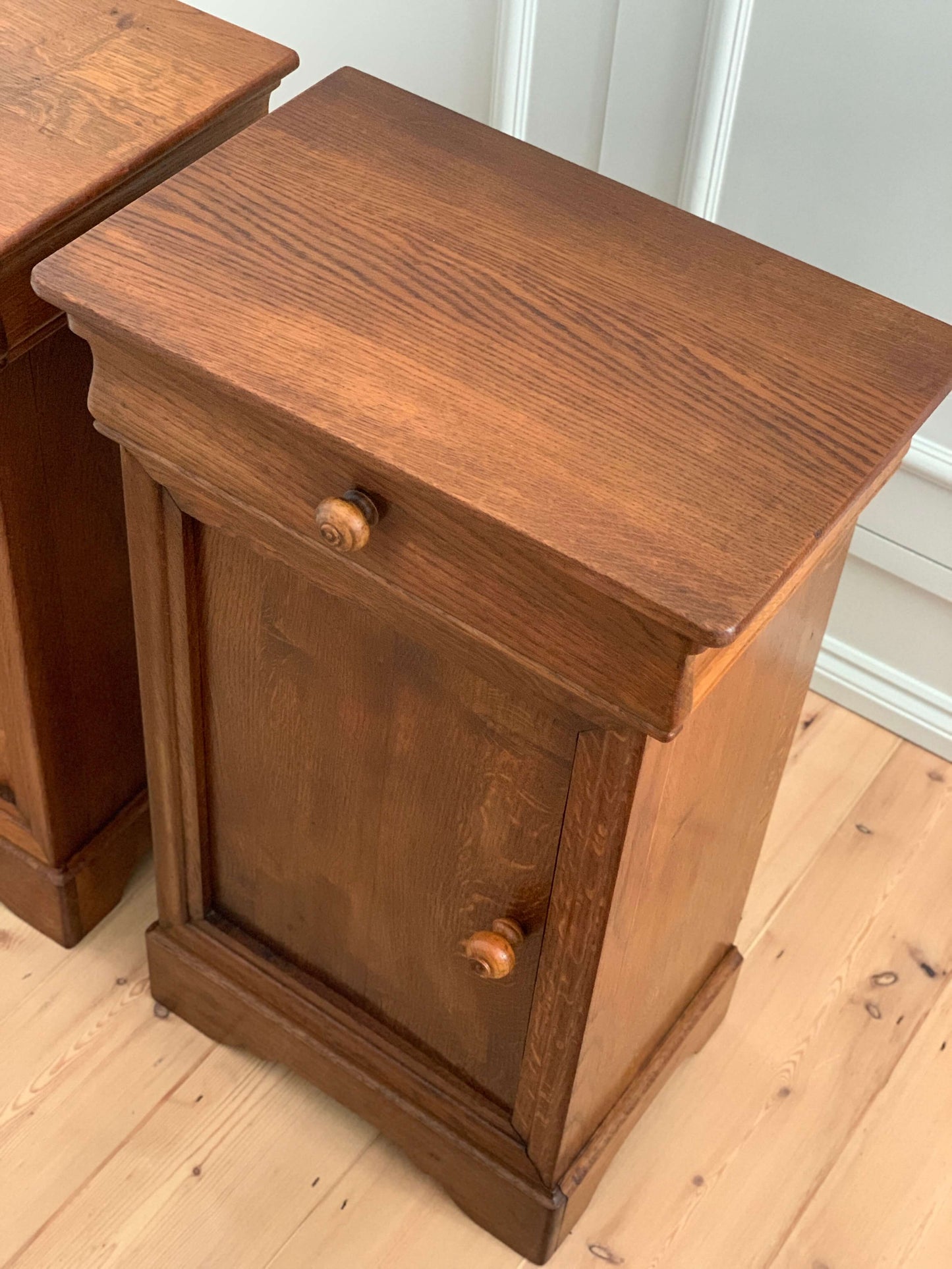 Pair of French antique bedside tables