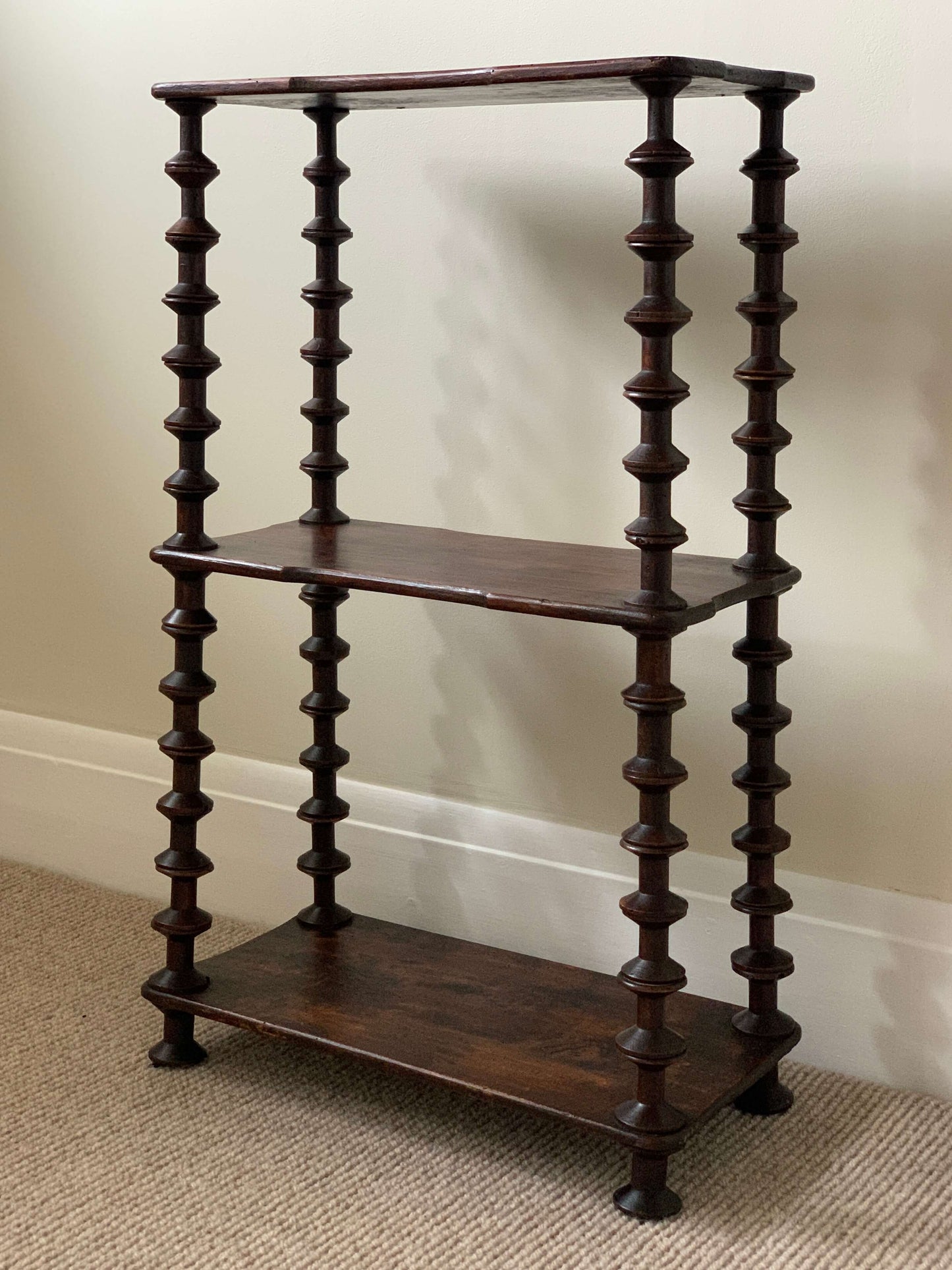 French antique spindle shelving unit