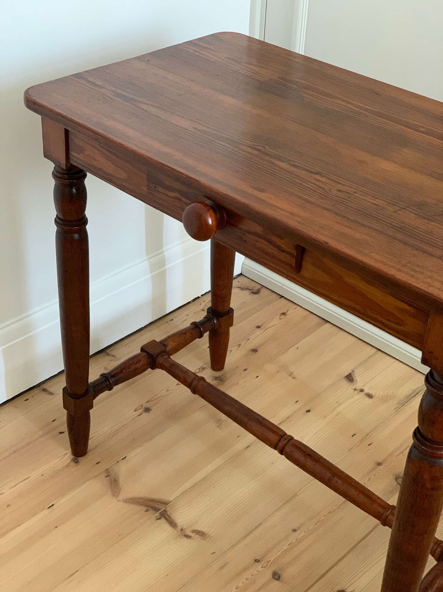 French vintage pine console table