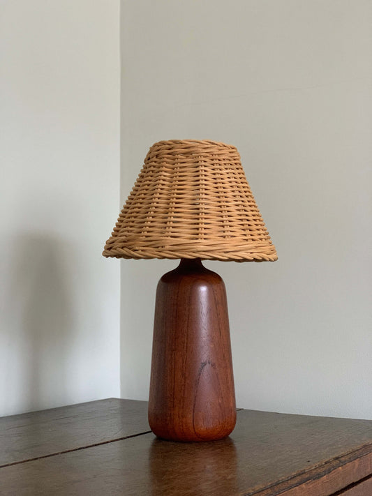 Vintage teak table lamp