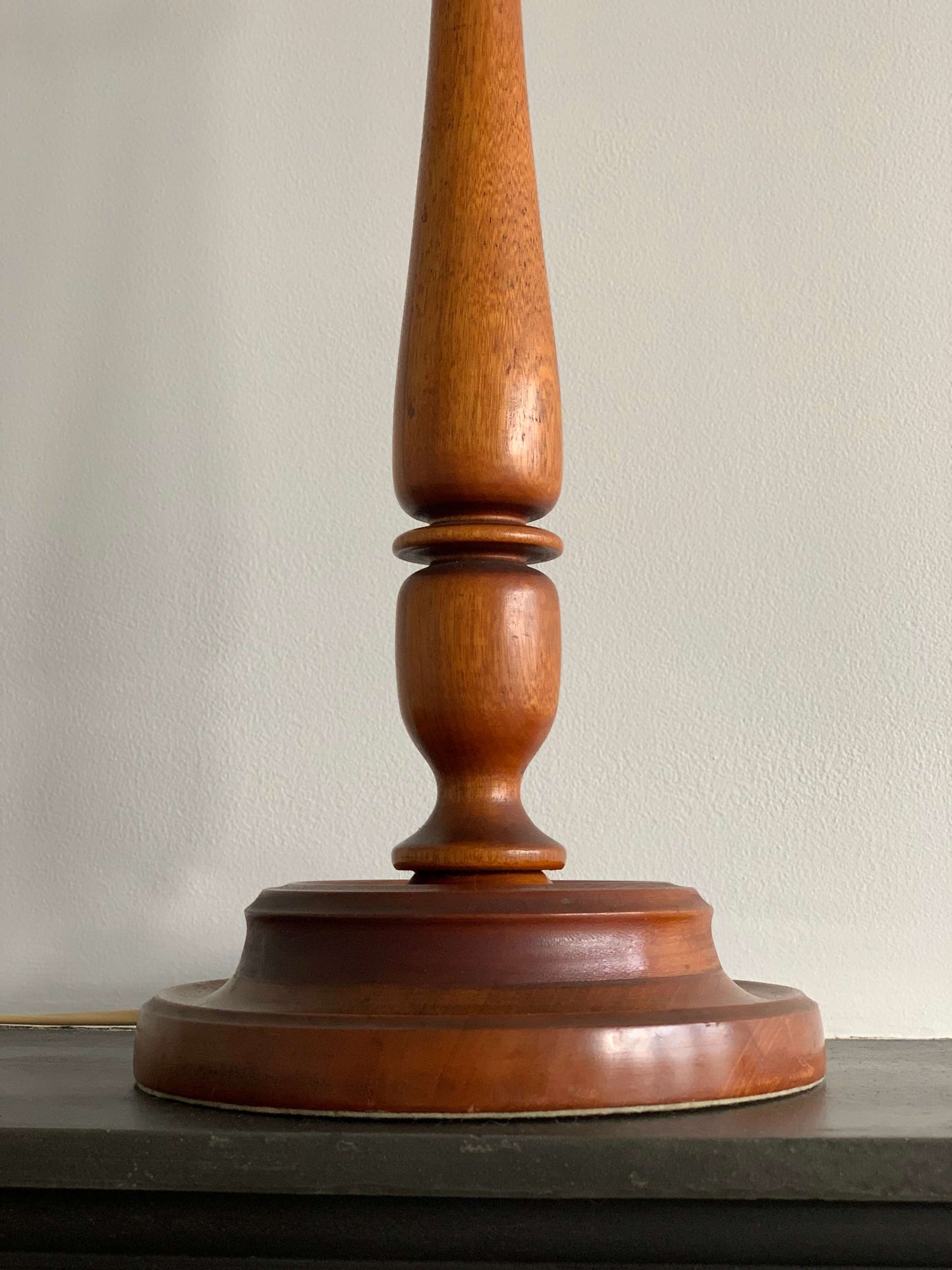 Large vintage wooden table lamp base